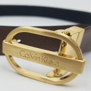 New CALVIN KLEIN Woman's Belt Size XS Brown Leathe